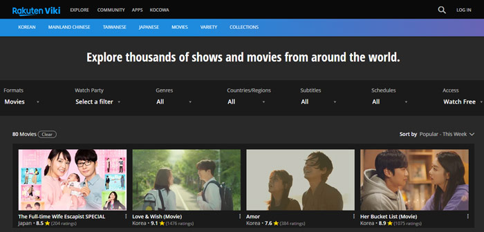 Rakuten Viki for Free TV Series and Movies