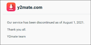 y2mate停用公告